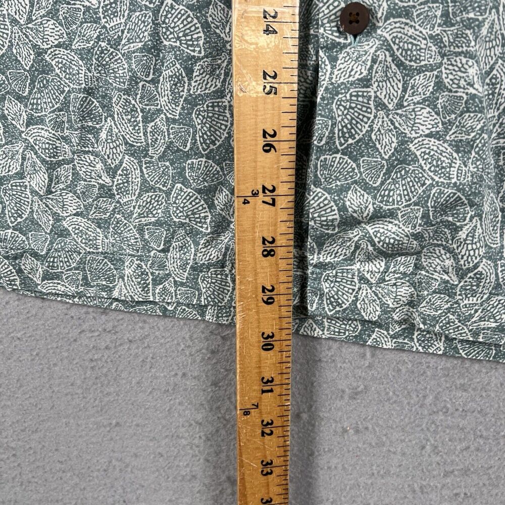 LL Bean Shirt Men’s‎ XL Green Shell Print Traditional Fit Shirt Sleeve Button Up - Picture 12 of 16